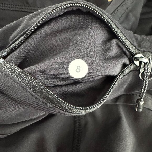 Lululemon Run Times Shorts Womens Size 8 Black Solid Workout Running SS-2108 - Picture 7 of 10